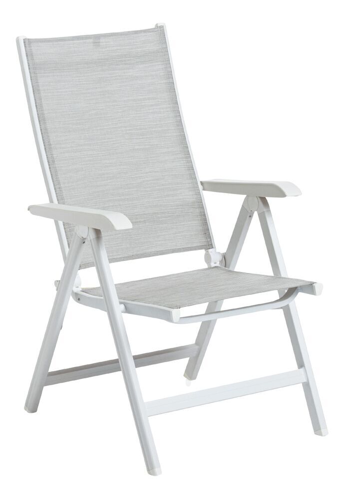 KETTLER BASIC PLUS naslanjač iz aluminija - bela / svetlo siva