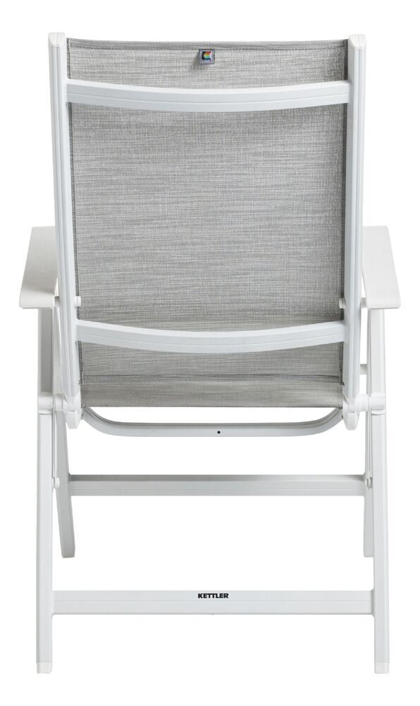 KETTLER BASIC PLUS naslanjač iz aluminija - bela / svetlo siva
