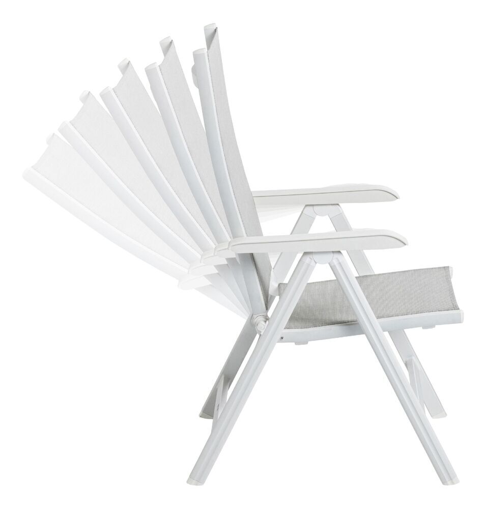 KETTLER BASIC PLUS naslanjač iz aluminija - bela / svetlo siva