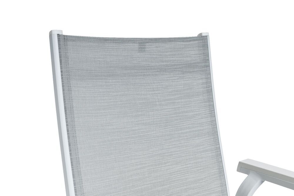 Aluminijasti zložljivi stol KETTLER BASIC PLUS - bela / svetlo siva