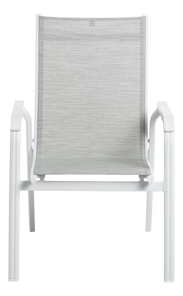 Aluminijasti zložljivi stol KETTLER BASIC PLUS - bela / svetlo siva