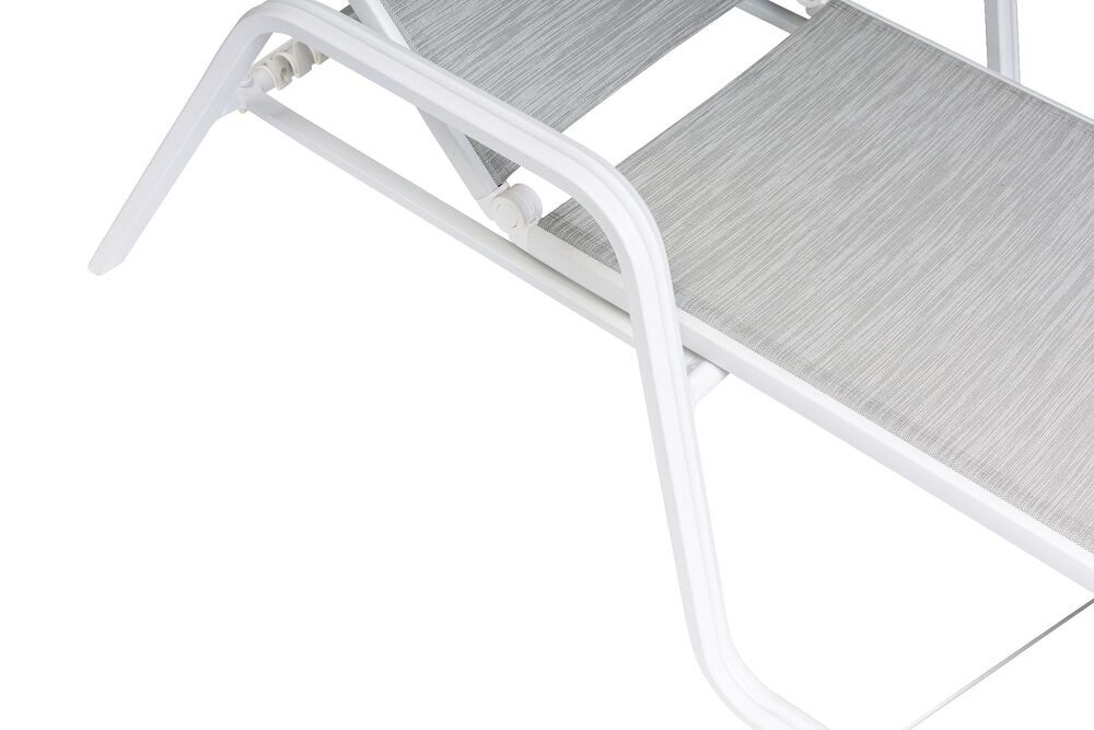 Aluminijasti ležalnik KETTLER BASIC PLUS - bela / svetlo siva