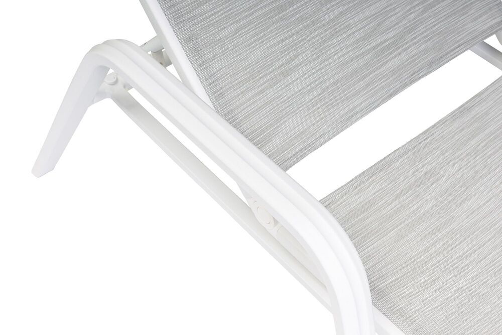 Aluminijasti ležalnik KETTLER BASIC PLUS - bela / svetlo siva