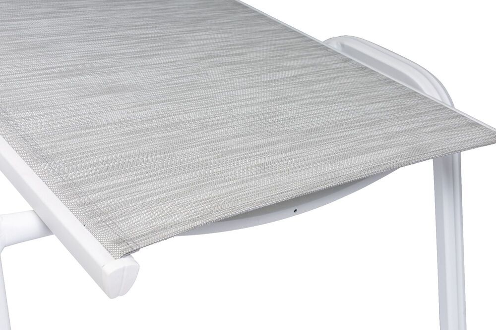 Aluminijasti ležalnik KETTLER BASIC PLUS - bela / svetlo siva