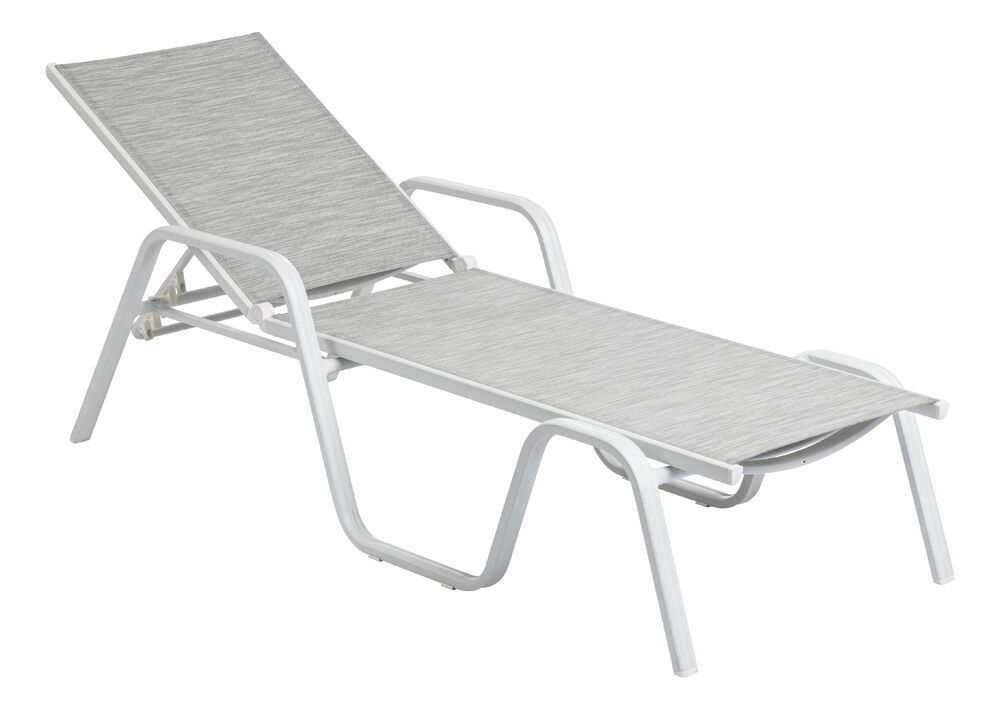 Aluminijasti ležalnik KETTLER BASIC PLUS - bela / svetlo siva