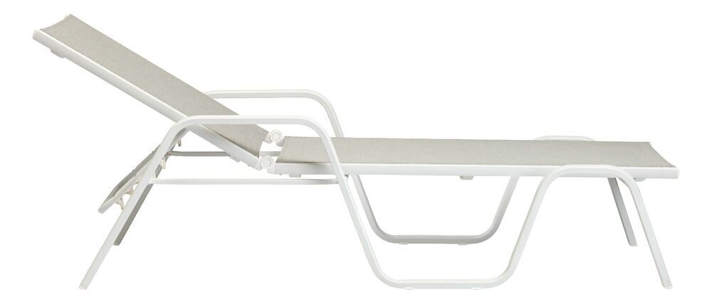 Aluminijasti ležalnik KETTLER BASIC PLUS - bela / svetlo siva