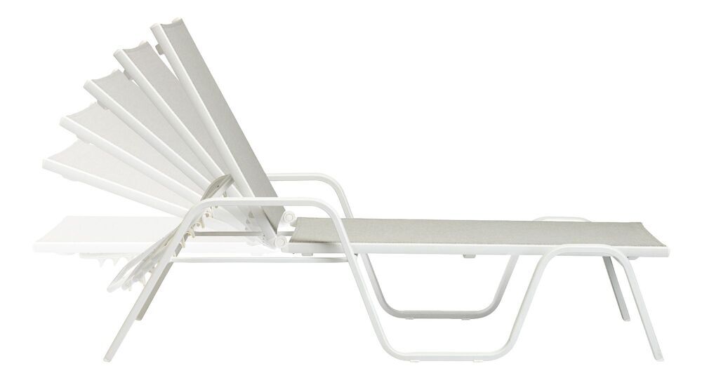 Aluminijasti ležalnik KETTLER BASIC PLUS - bela / svetlo siva