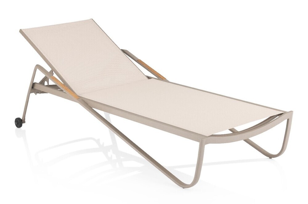 KETTLER DIAMOND aluminijasto naslonjalo za roke iz tikovine - taupe / beige