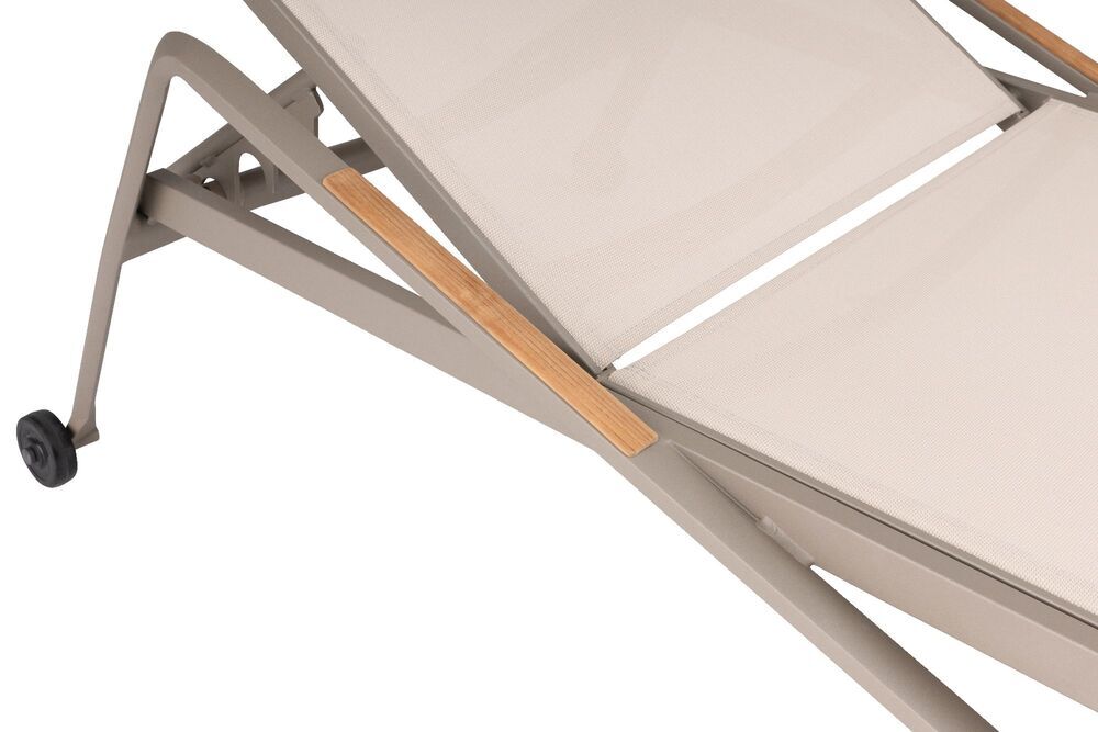 KETTLER DIAMOND aluminijasto naslonjalo za roke iz tikovine - taupe / beige