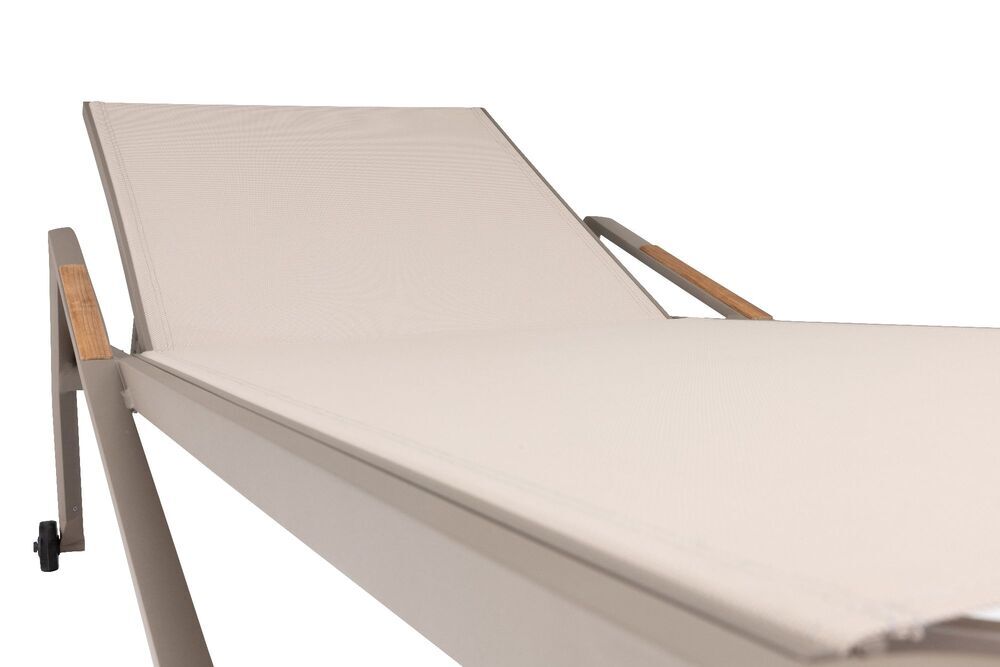 KETTLER DIAMOND aluminijasto naslonjalo za roke iz tikovine - taupe / beige
