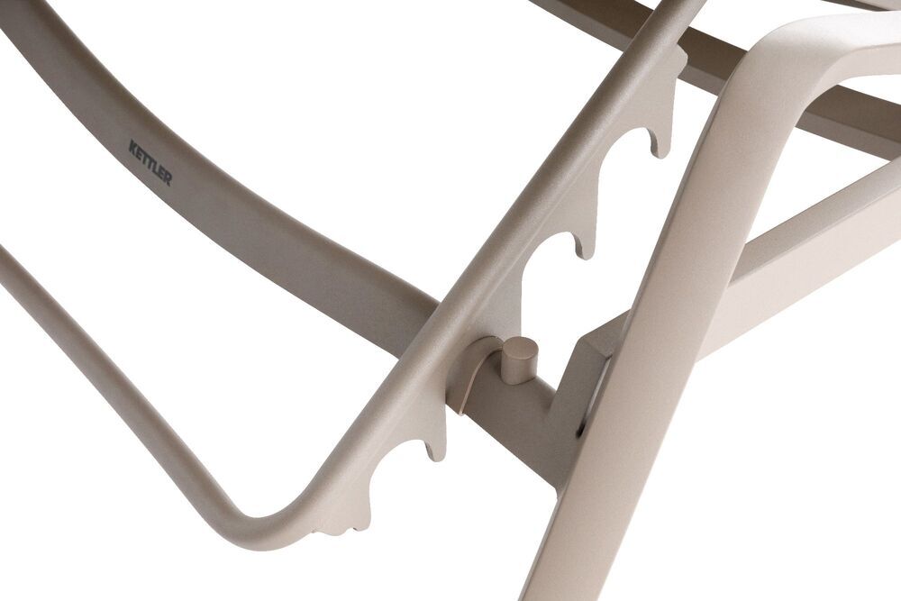 KETTLER DIAMOND aluminijasto naslonjalo za roke iz tikovine - taupe / beige