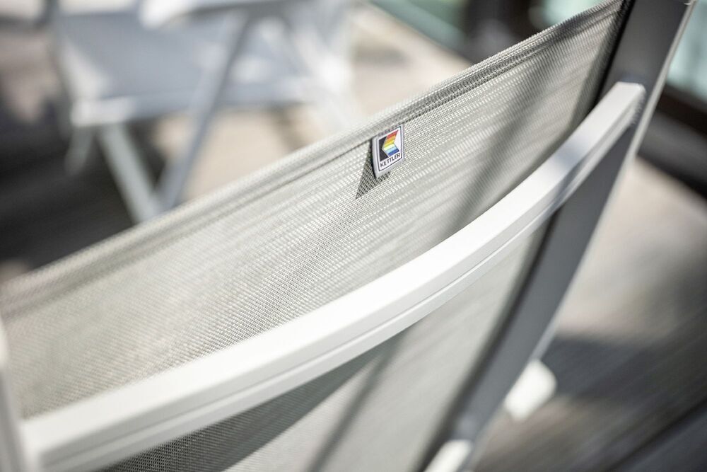 KETTLER BASIC PLUS naslanjač iz aluminija - bela / svetlo siva