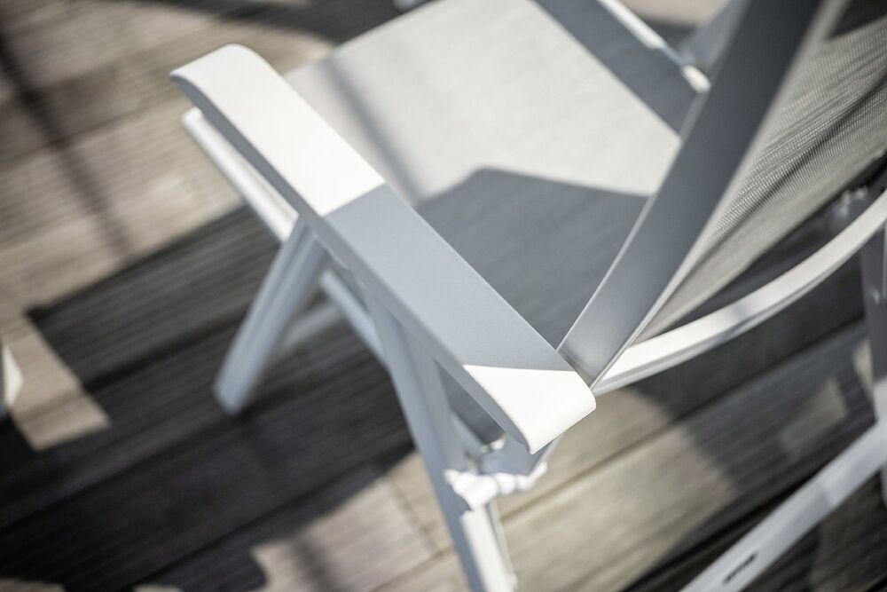 KETTLER BASIC PLUS naslanjač iz aluminija - bela / svetlo siva