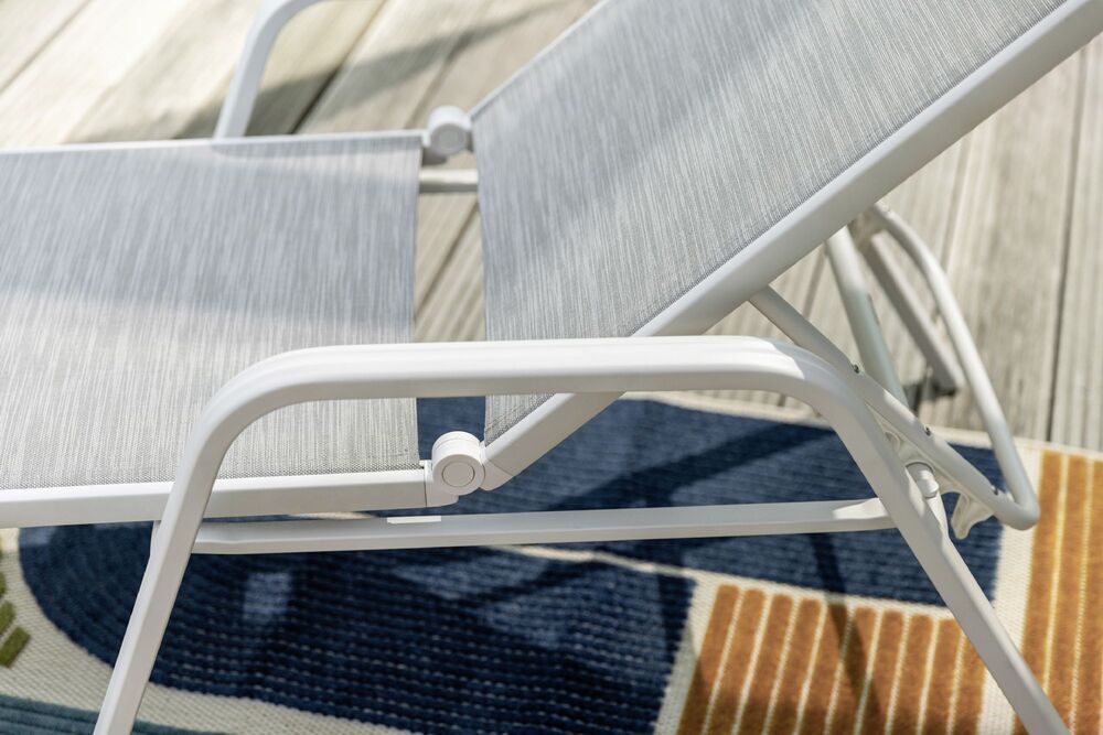 Aluminijasti ležalnik KETTLER BASIC PLUS - bela / svetlo siva