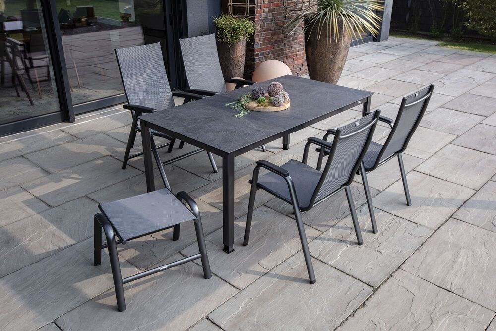 KETTLER CIRRUS zložljiv aluminijast fotelj - antracit / siva