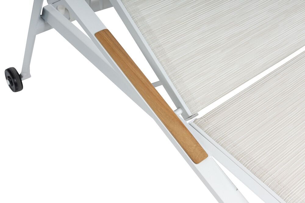 KETTLER DIAMOND aluminijasto naslonjalo za roke iz tikovine - belo / krem