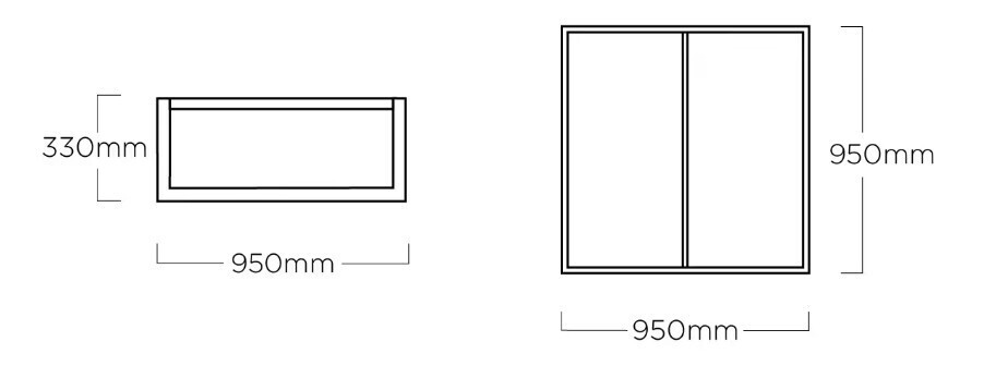 KETTLER Okvir za mizo EGO 95x95cm - antracit