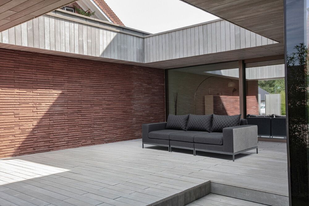 KETTLER EGO MODULAR zaključni element levo - antracit / antracit / sunbrella®