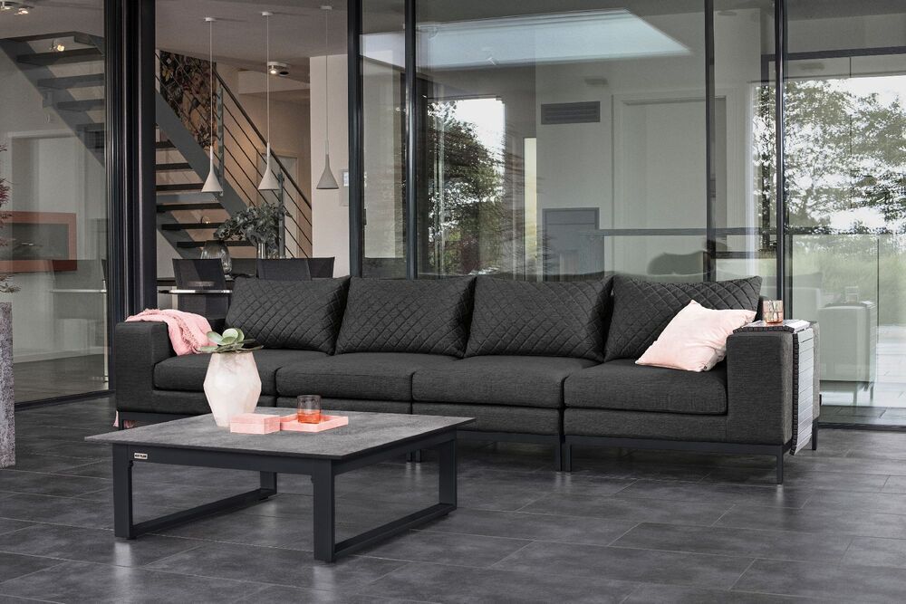 KETTLER EGO MODULAR zaključni element levo - antracit / antracit / sunbrella®