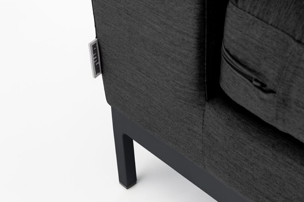 KETTLER EGO MODULAR zaključni element levo - antracit / antracit / sunbrella®