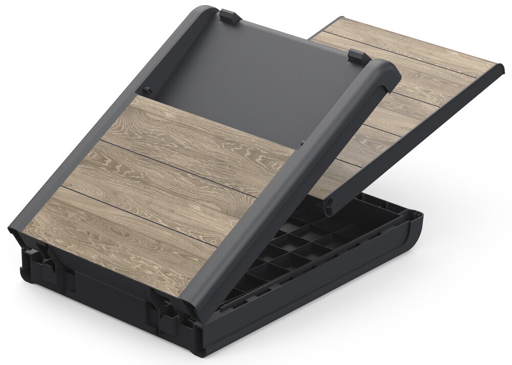 Ležalnik DECO PORTO - Pepelov les/grafit