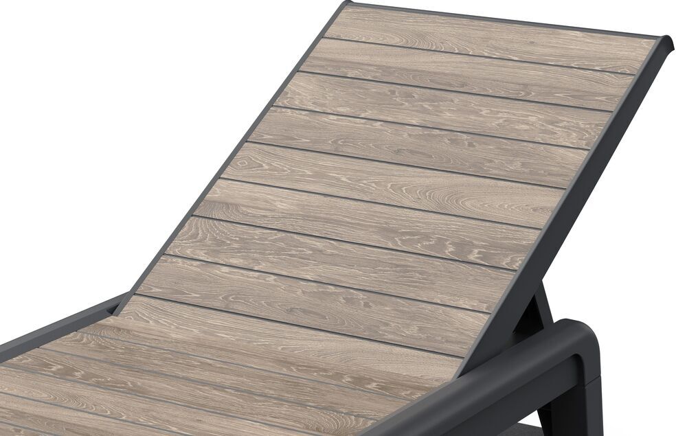 Ležalnik DECO PORTO - Pepelov les/grafit