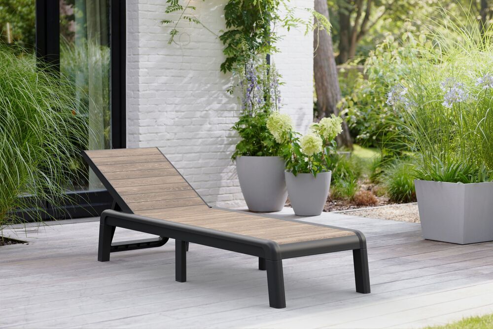 Ležalnik DECO PORTO - Pepelov les/grafit