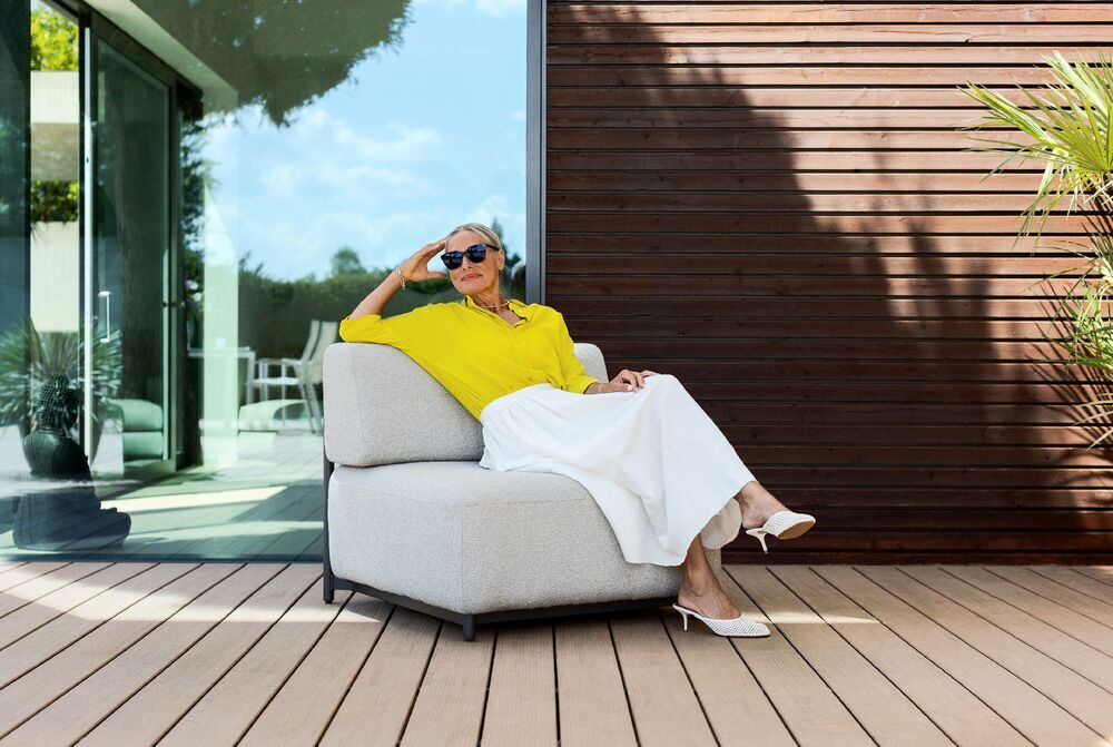 Fotelj KETTLER TRIBE / srednji del - antracit / bež