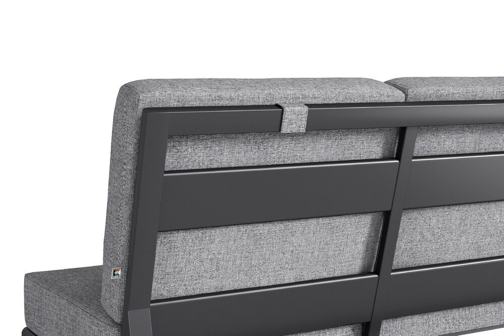 KETTLER ZENITH zaključni element levo - mat antracit / svetlo siva