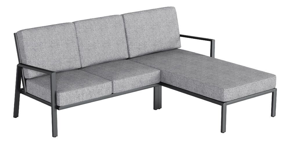 KETTLER ZENITH zaključni element levo - mat antracit / svetlo siva