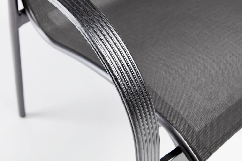 KETTLER TAMPA zložljiv aluminijast fotelj - antracit / antracit