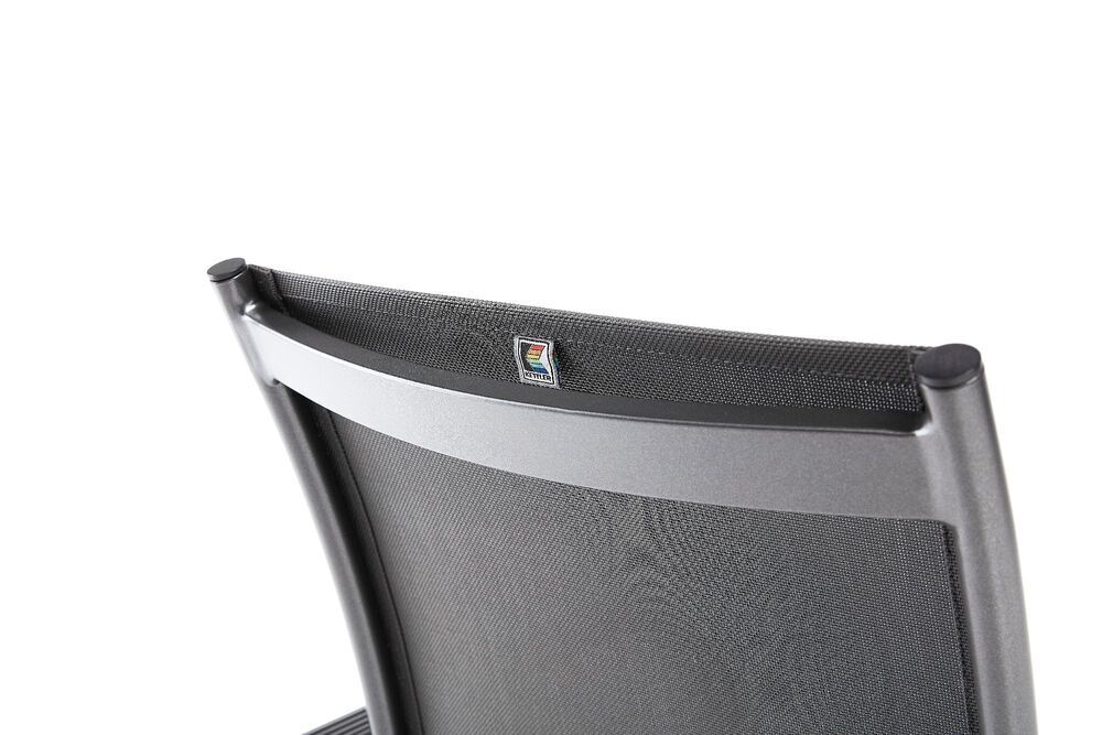 KETTLER TAMPA zložljiv aluminijast fotelj - antracit / antracit