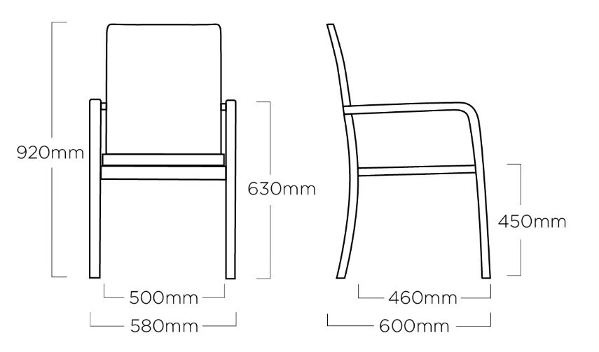 KETTLER TAMPA zložljiv aluminijast fotelj - antracit / antracit