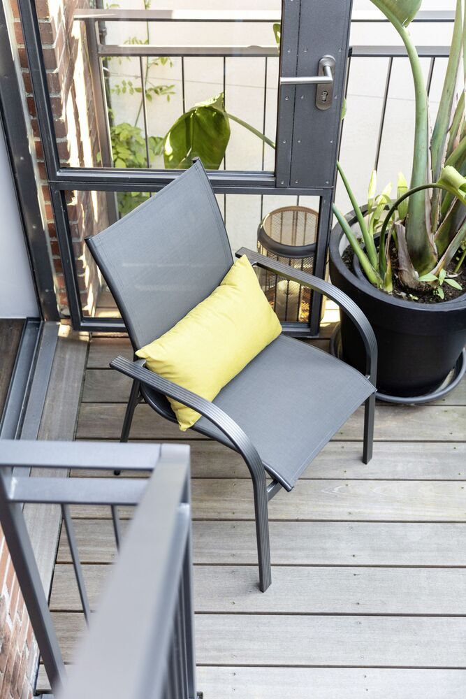 KETTLER TAMPA zložljiv aluminijast fotelj - antracit / antracit