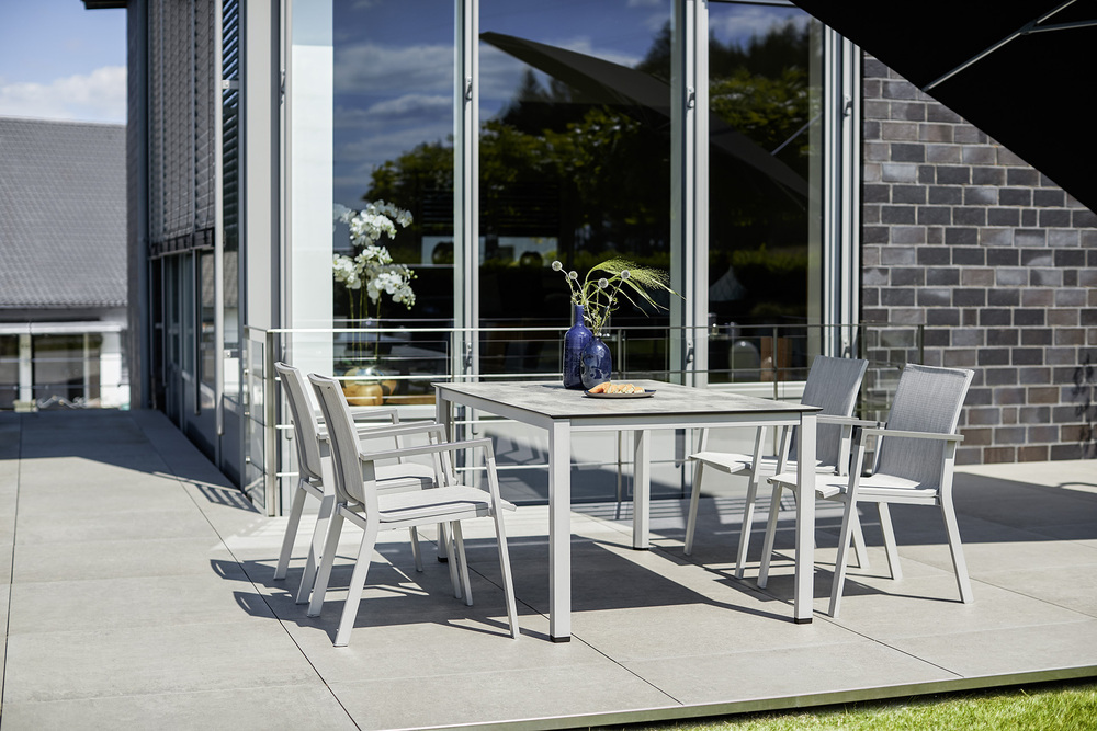 Namizna plošča KETTLER HPL 95x95 cm - siva