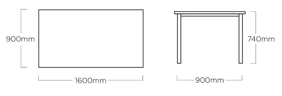 KETTLER CUBIC / KETTALUX aluminijasta jedilna miza 160x90 cm - antracit / antracit