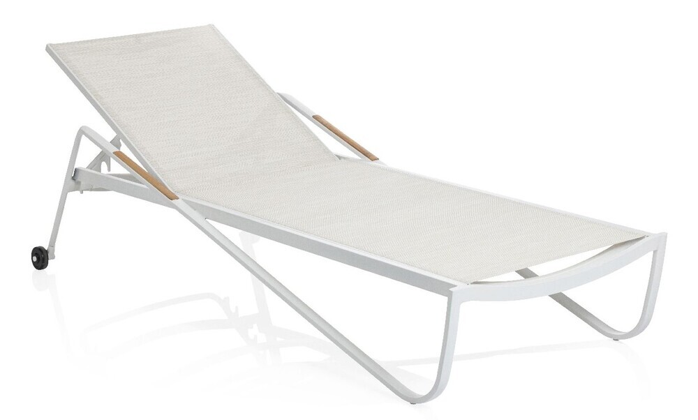 KETTLER DIAMOND aluminijasto naslonjalo za roke iz tikovine - belo / krem