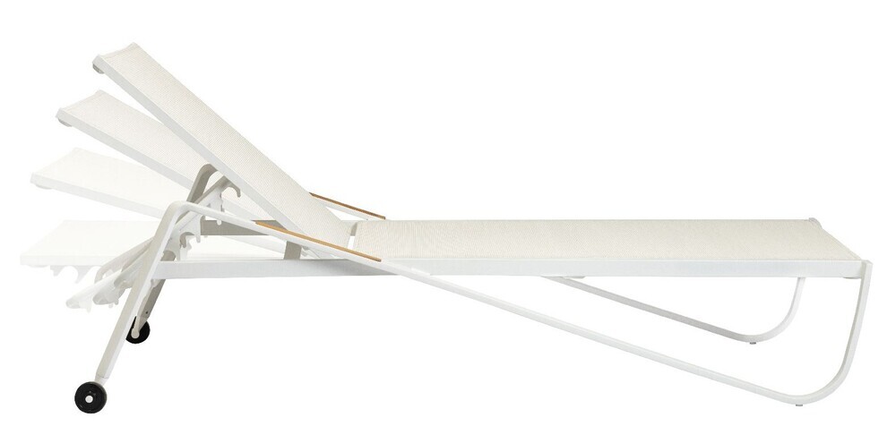 KETTLER DIAMOND aluminijasto naslonjalo za roke iz tikovine - belo / krem