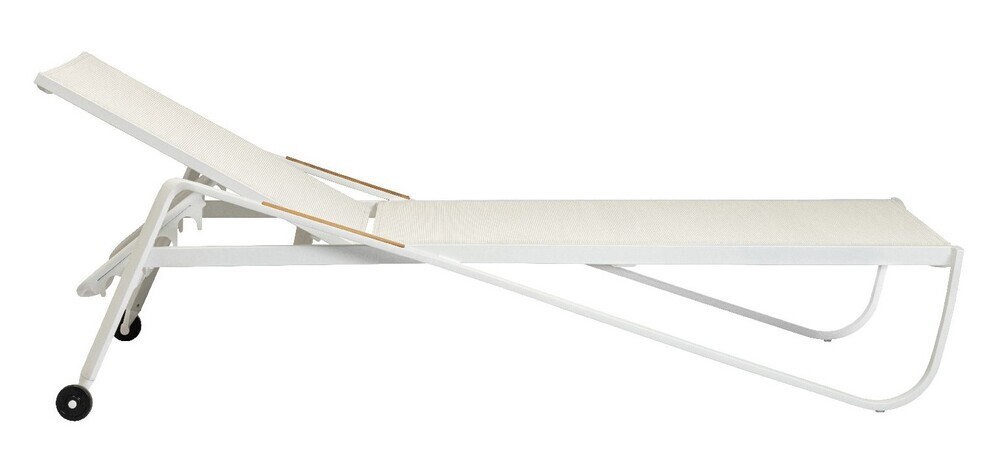 KETTLER DIAMOND aluminijasto naslonjalo za roke iz tikovine - belo / krem