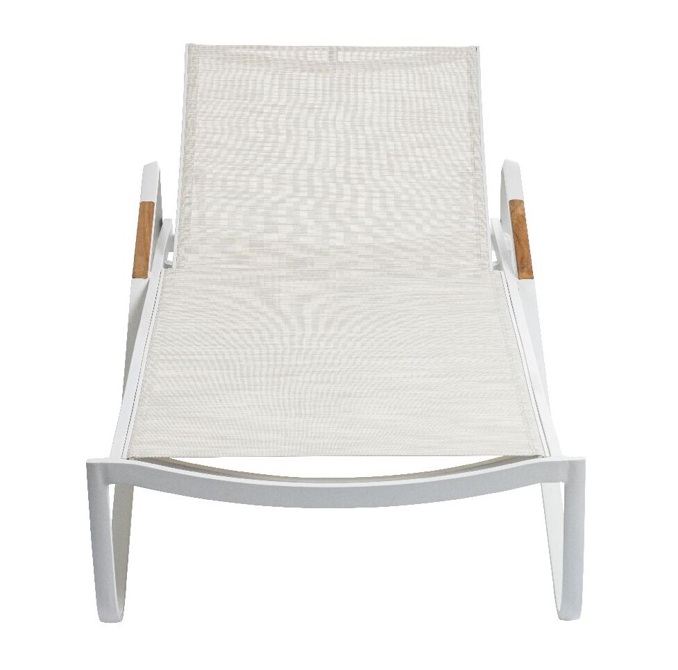 KETTLER DIAMOND aluminijasto naslonjalo za roke iz tikovine - belo / krem