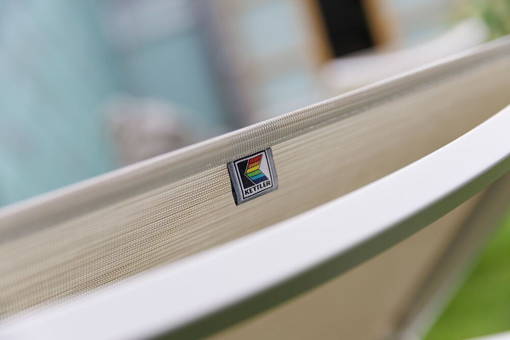 KETTLER DIAMOND aluminijasto naslonjalo za roke iz tikovine - belo / krem