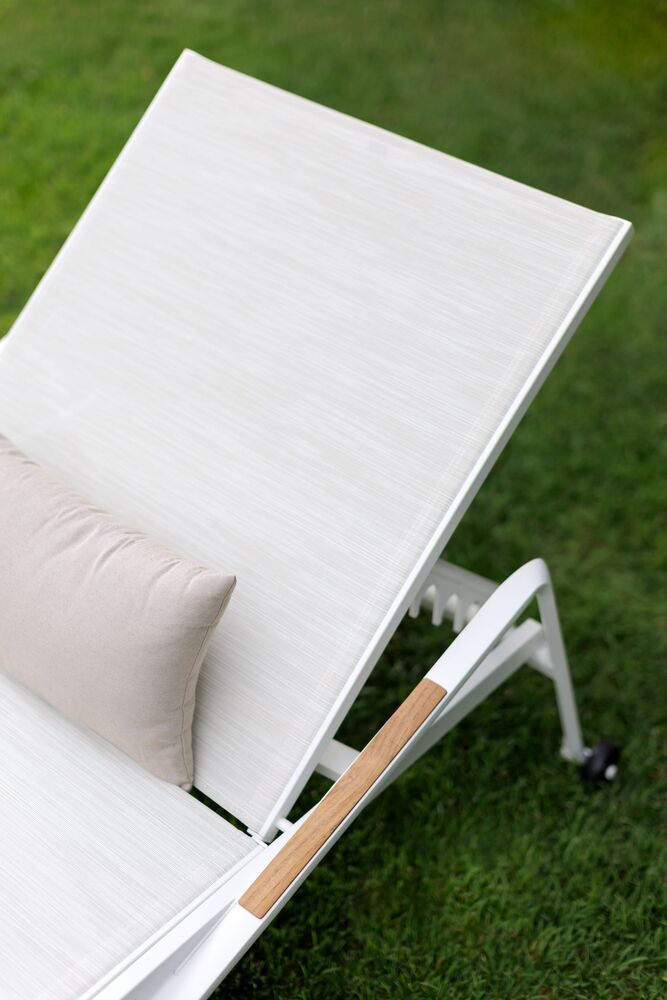 KETTLER DIAMOND aluminijasto naslonjalo za roke iz tikovine - belo / krem