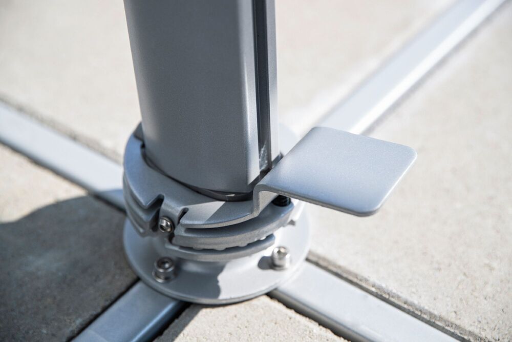 Sončnik KETTLER EASY TURN 300x300 cm - mat antracit/bež - vodoodporen