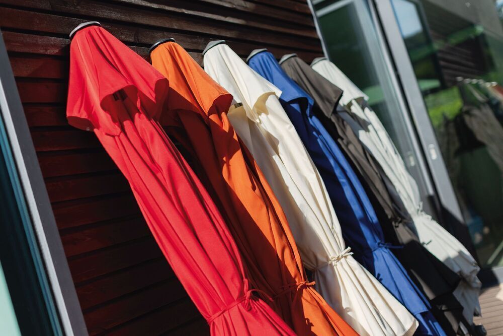 Sončnik KETTLER EASY PUSH ø 300 cm - mat antracit/bež - vodoodporen