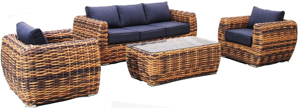 Komplet iz ratana ATLANTA Črna