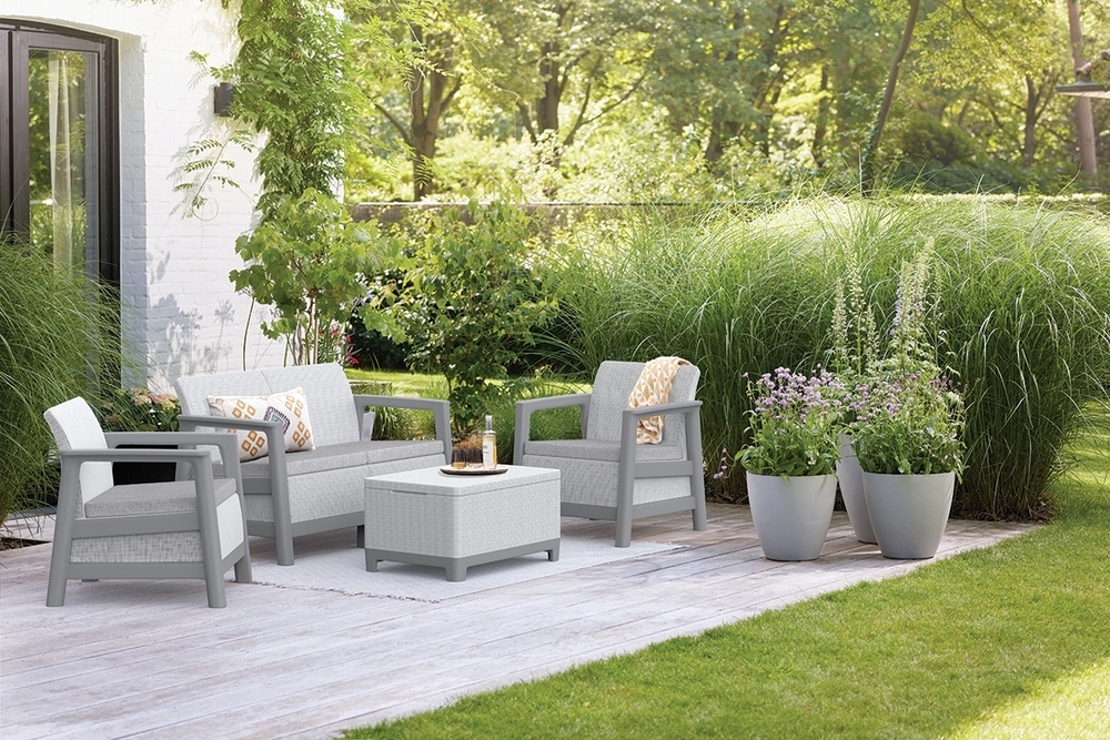 SCANDI LINEA SET - Pepelno siva/burjasto siva