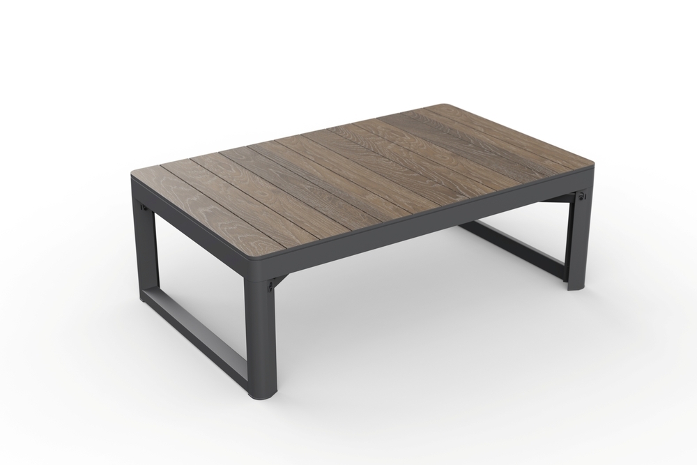 DECO LYON miza iz ratana - Oreh/grafit