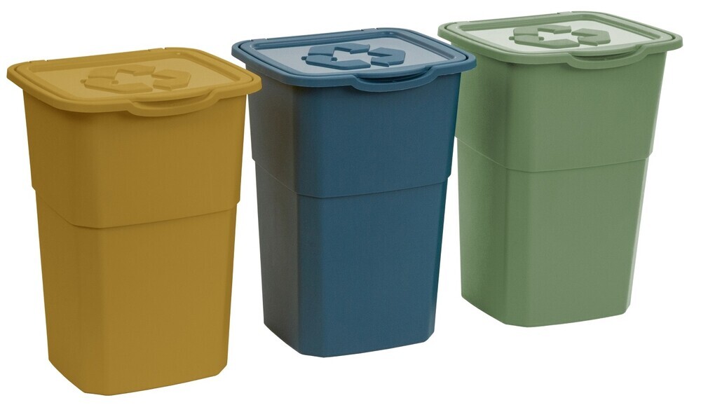 Zahradní souprava DEA HOME ECO 3 odpadkových košů na tříděný odpad 3x 50 L Rojaplast (foto 9)